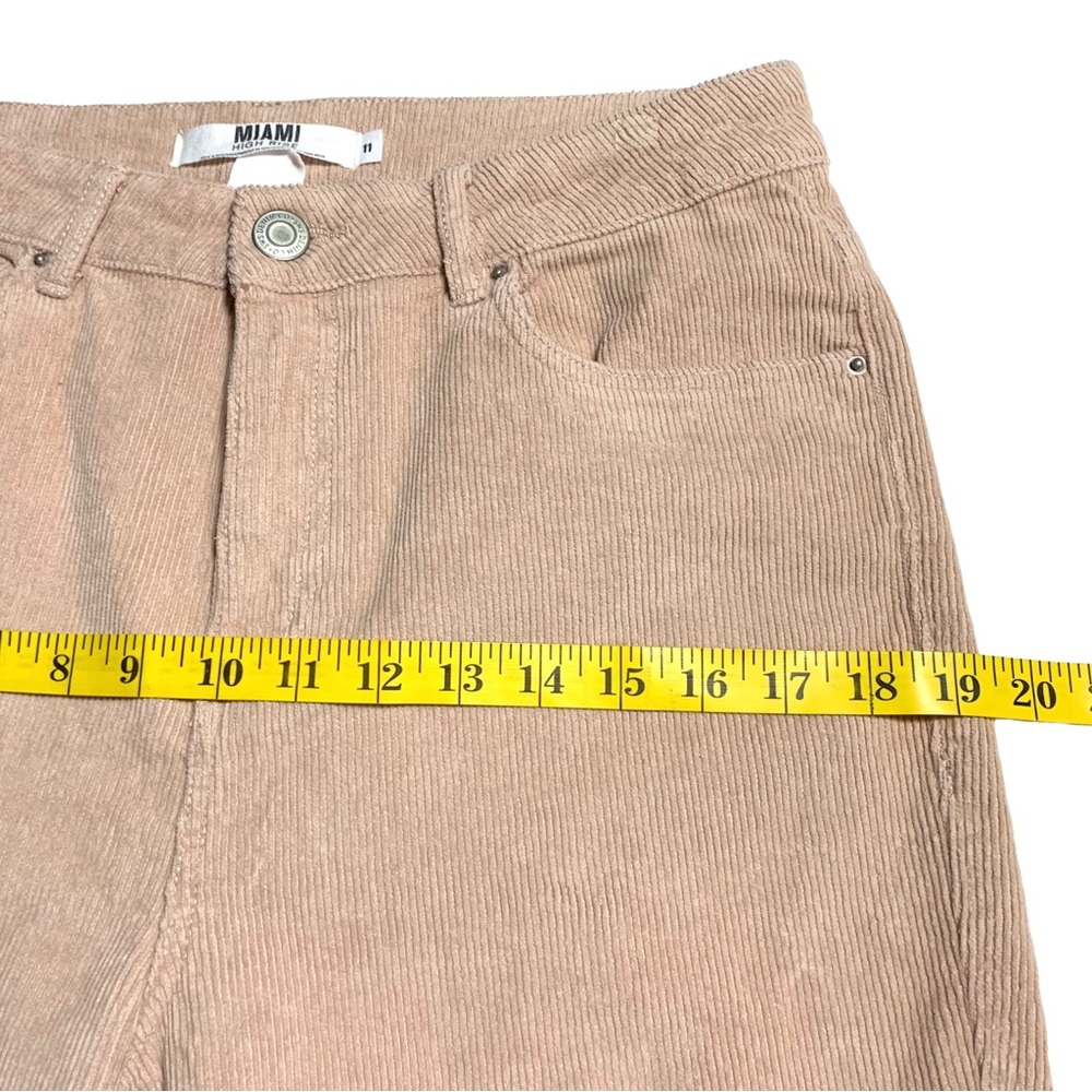 NWOT SWS Miami Blush Pink High Rise Corduroy Pants Size 11 Junior - Picture 10 of 13